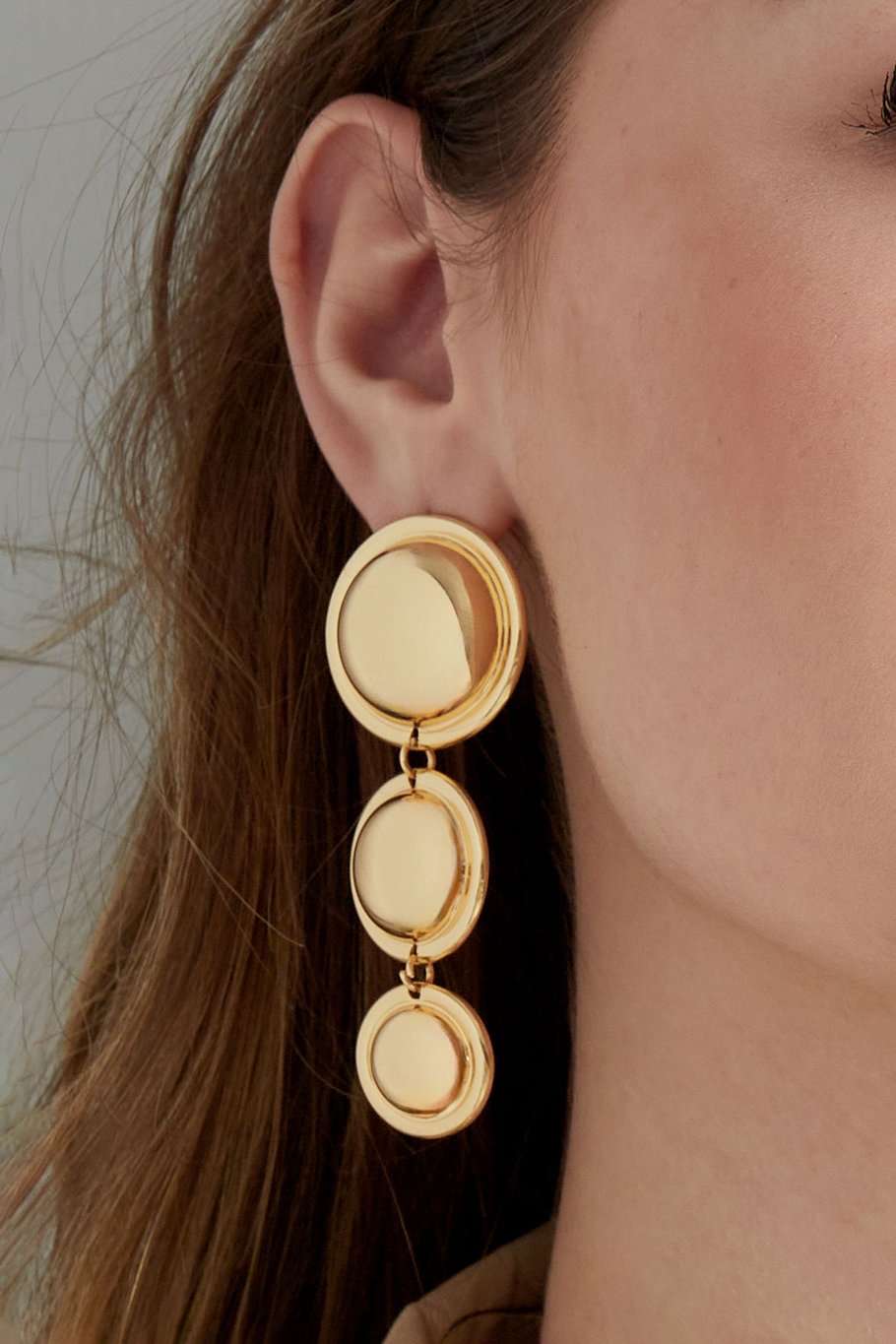 Pendientes tres puntos - Color plata