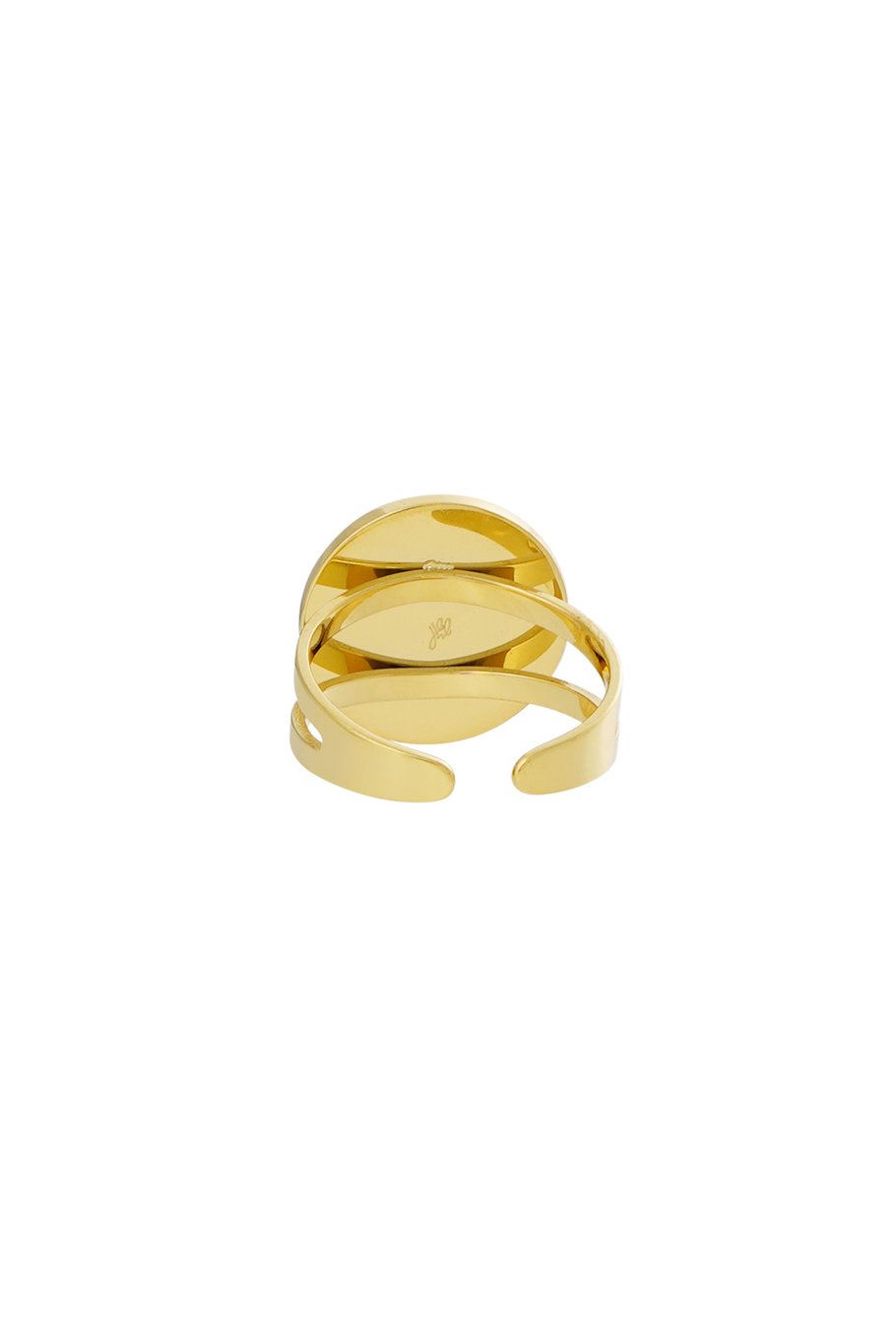 Anillo redondo de piedra natural con sol - Rojo