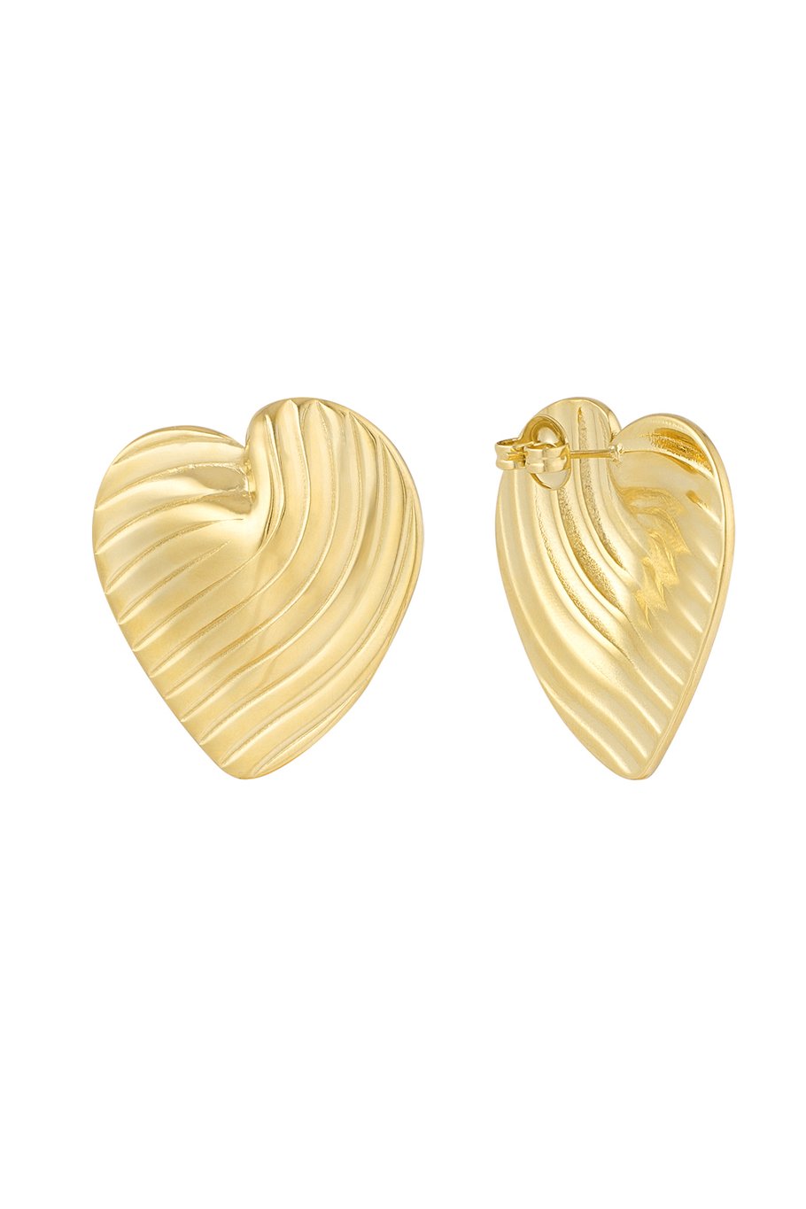 Pendientes llamativos "amor eterno" - Color dorado