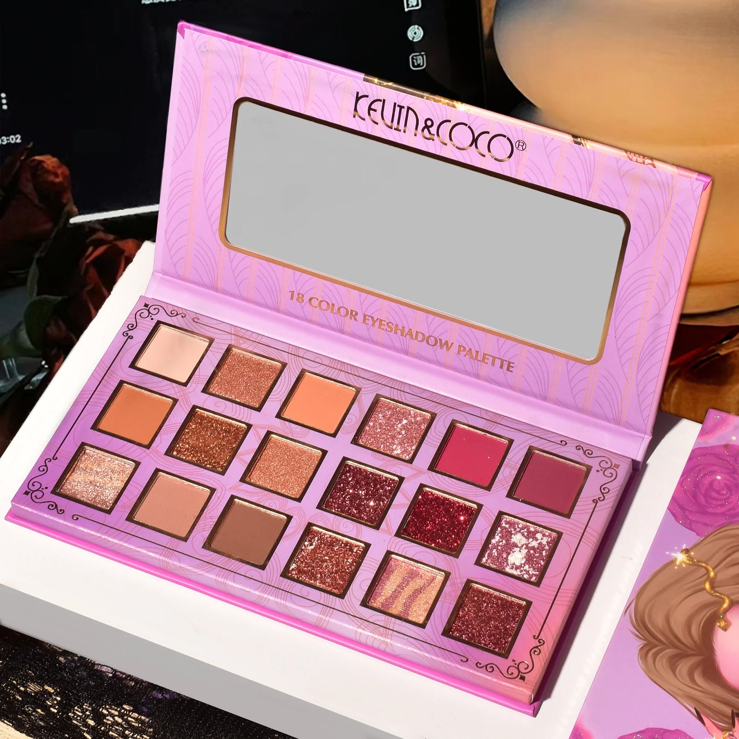 Paleta Glamour Roses Kevin & Coco
