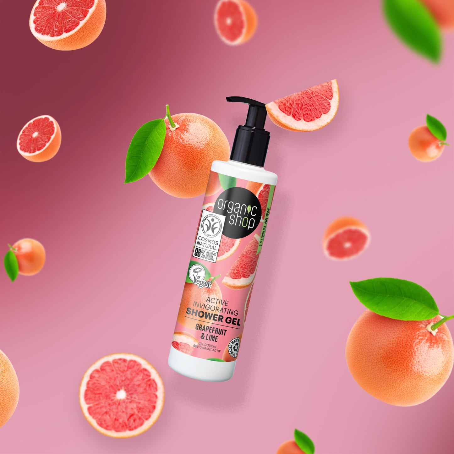 GEL DE DUCHA ACTIVO Y VIGORIZANTE POMELO Y LIMA
