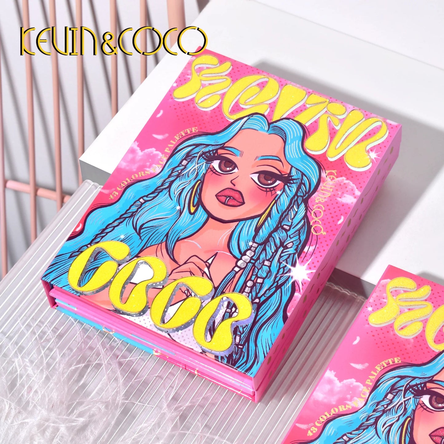 Paleta de sombras de ojos Cutie Pie de 43 colores KEVIN&COCO