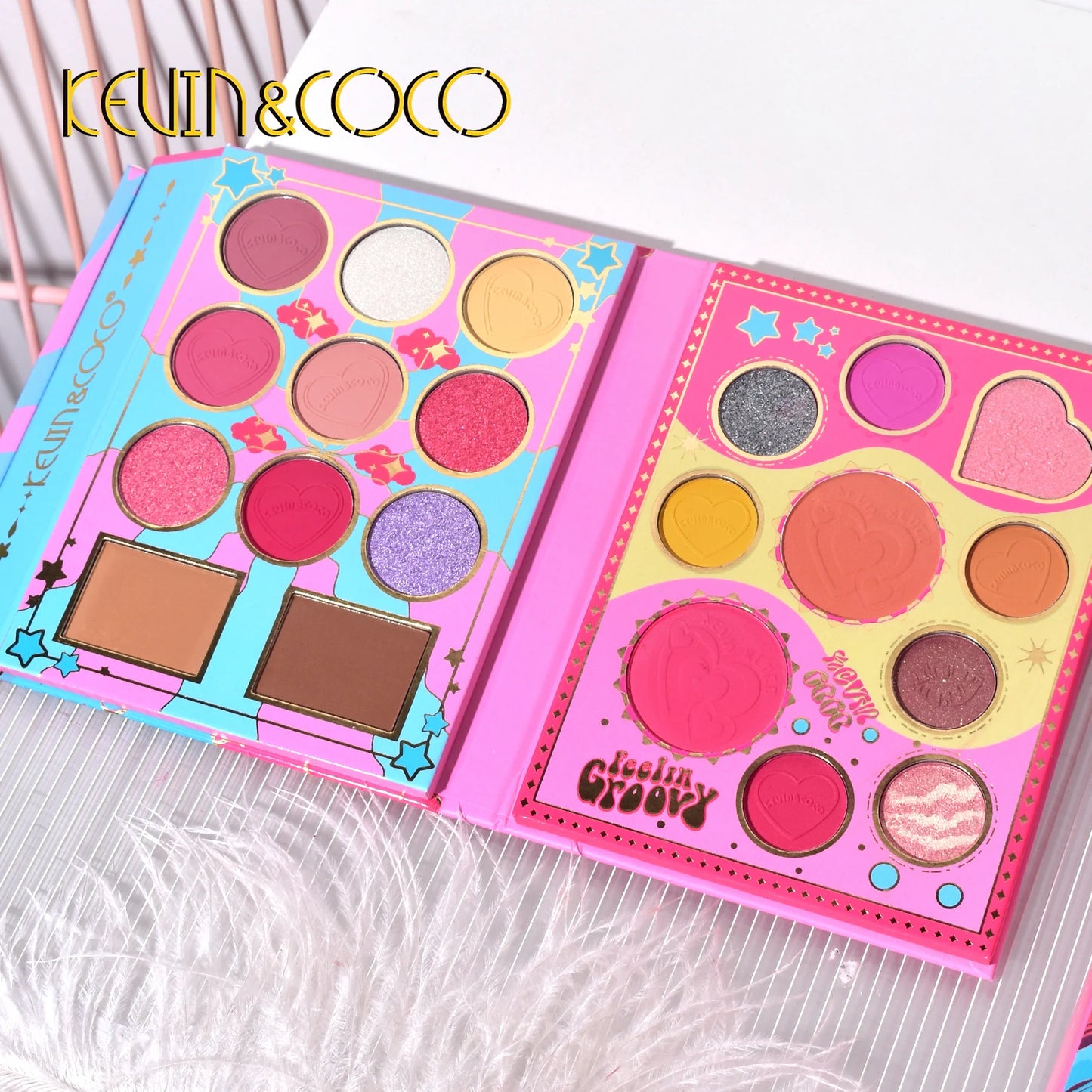 Paleta de sombras de ojos Cutie Pie de 43 colores KEVIN&COCO