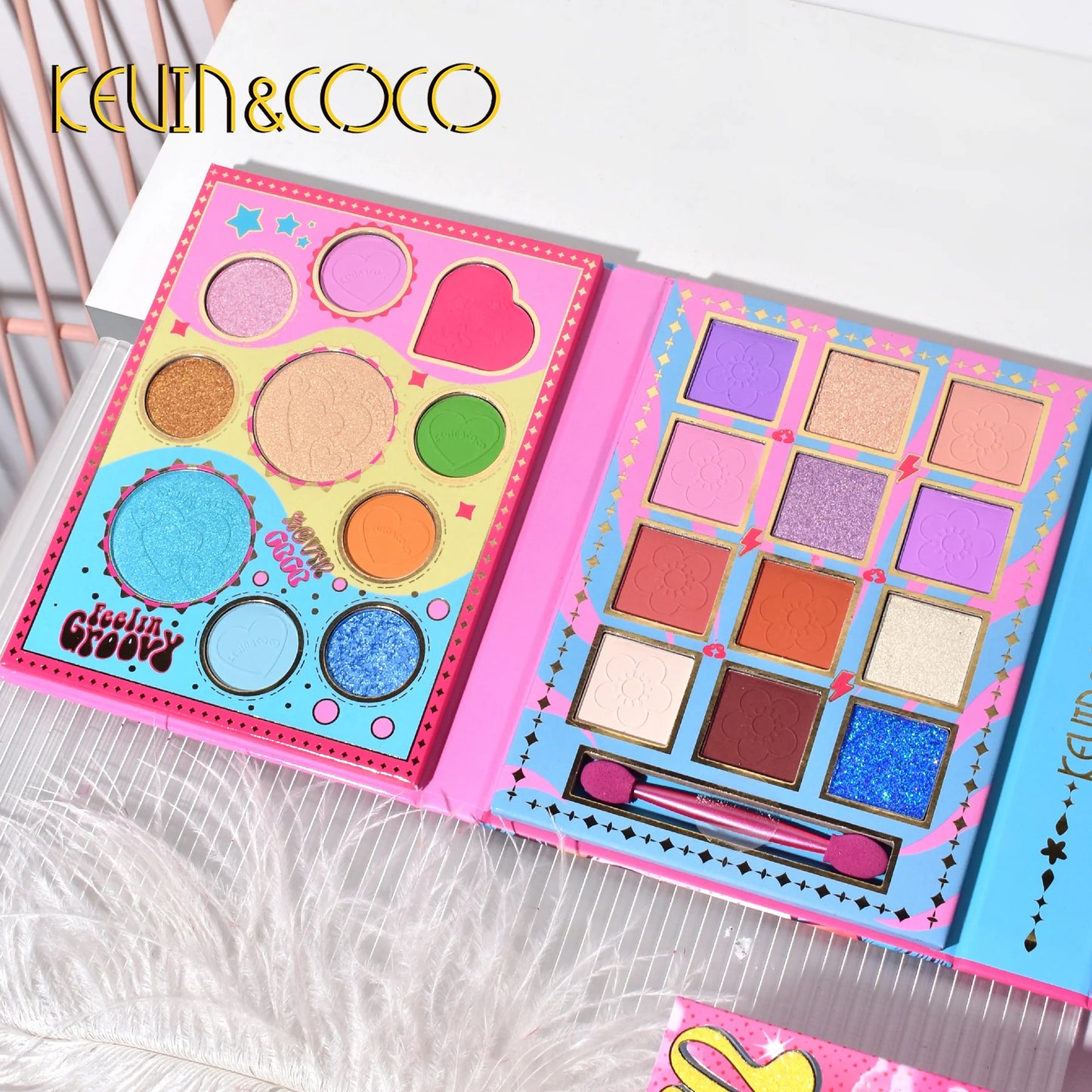 Paleta de sombras de ojos Cutie Pie de 43 colores KEVIN&COCO