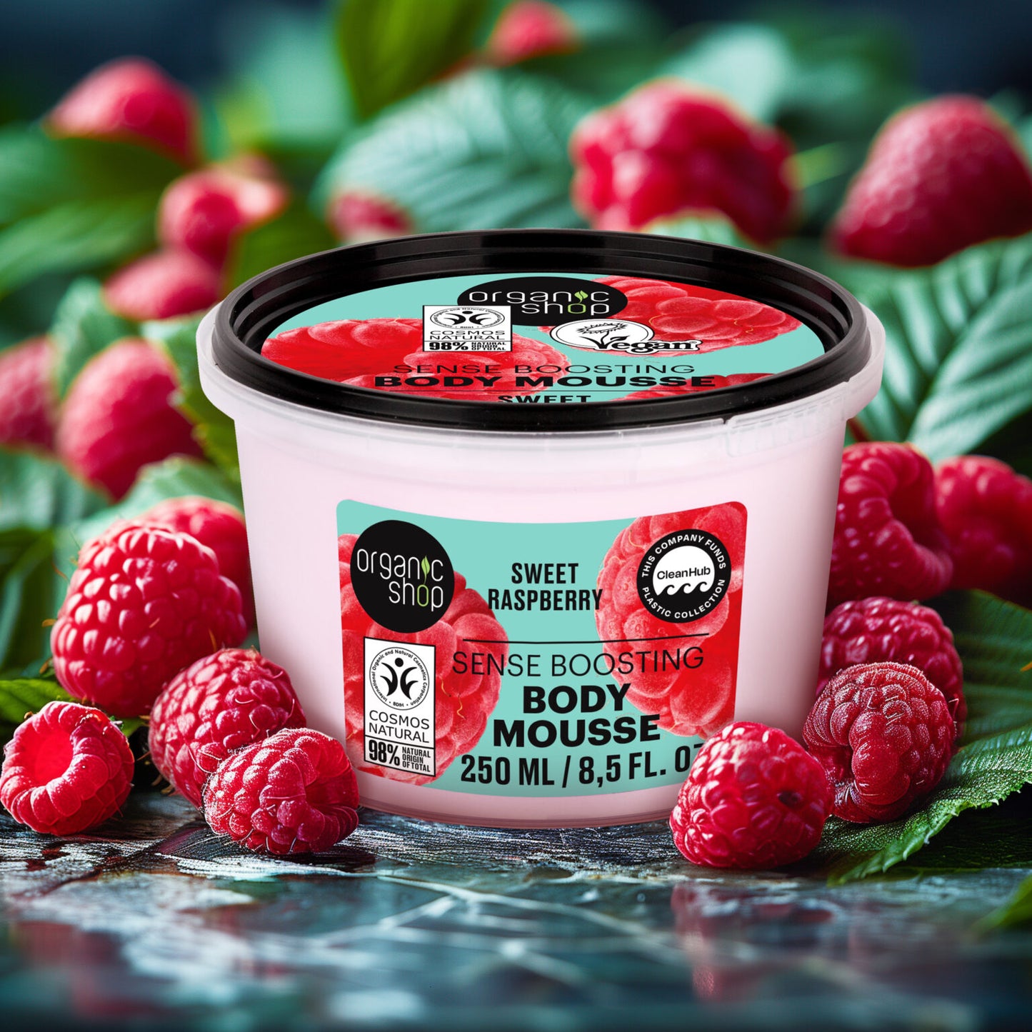 MOUSSE CORPORAL ENERGIZANTE DE LOS SENTIDOS FRAMBUESA DULCE