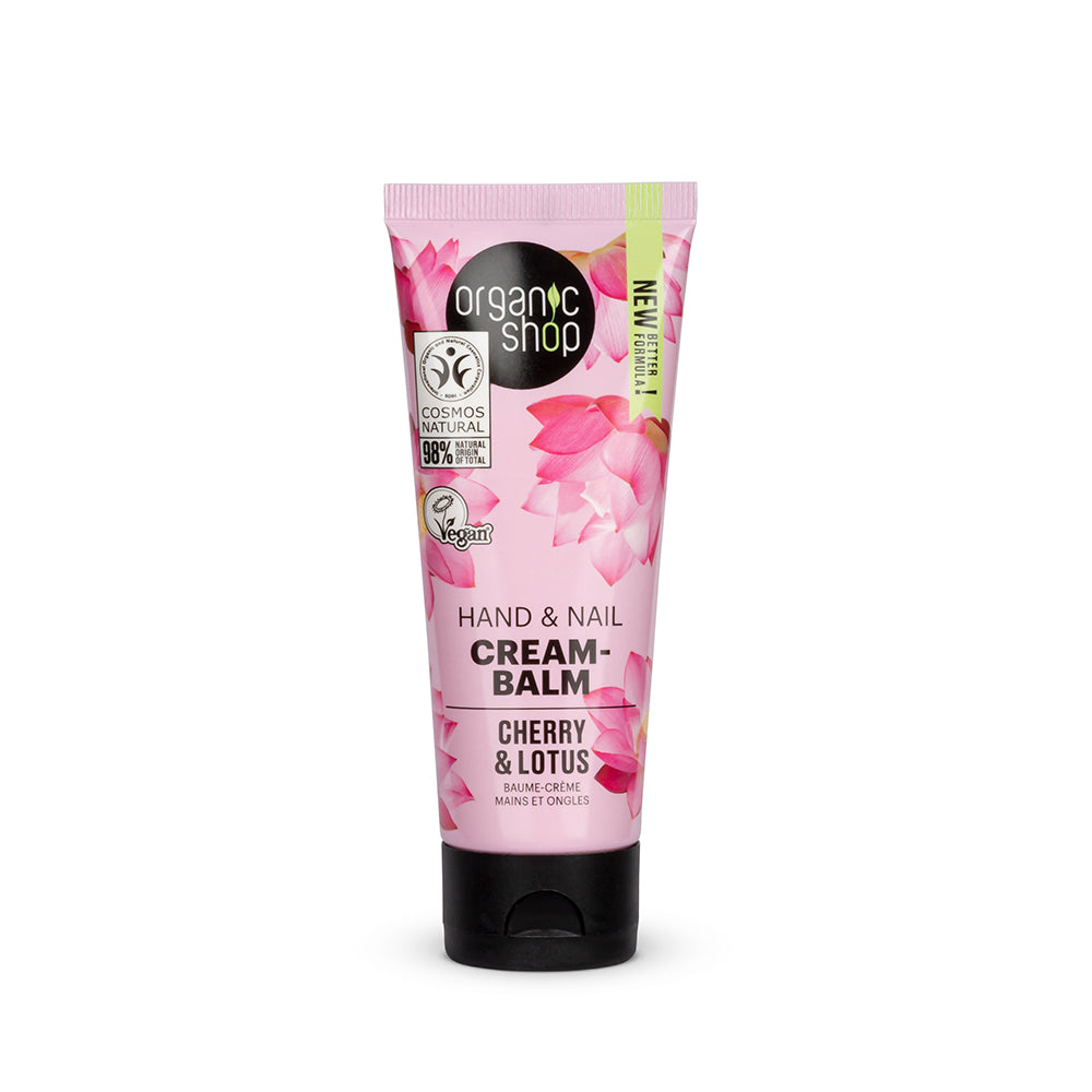 CREMA-BÁLSAMO PARA MANOS Y UÑAS CEREZA Y LOTO