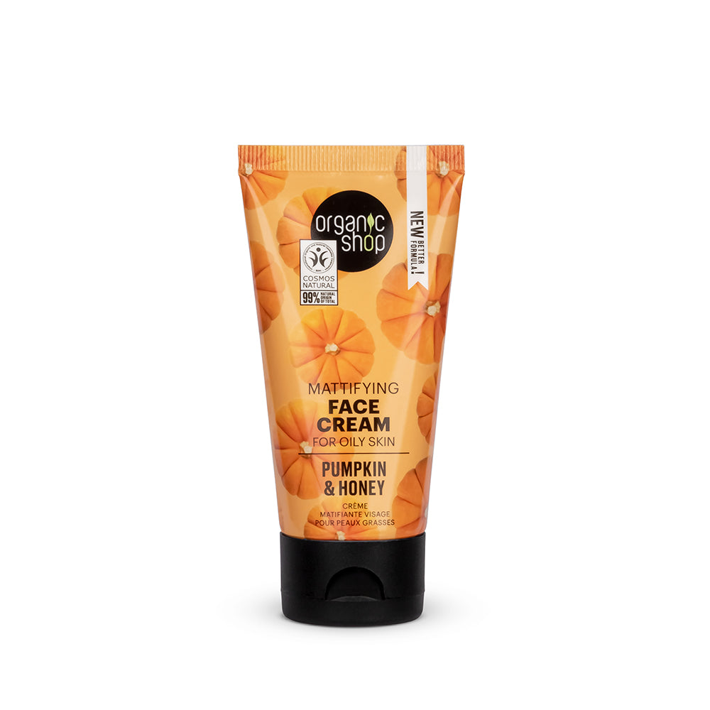 CREMA FACIAL MATIFICANTE PARA PIEL GRASA CALABAZA Y MIEL