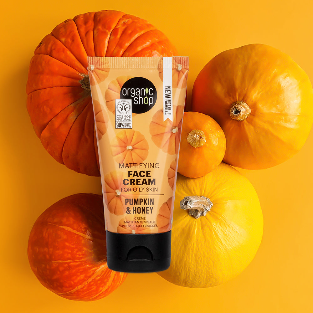 CREMA FACIAL MATIFICANTE PARA PIEL GRASA CALABAZA Y MIEL