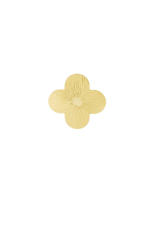 Anillo de declaración con trébol - Color dorado