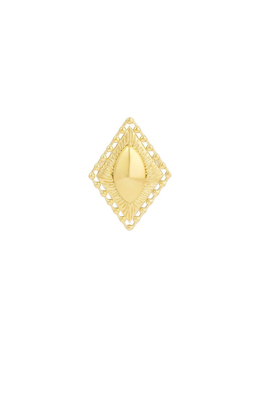 Anillo vintage con detalle de diamante - Color dorado