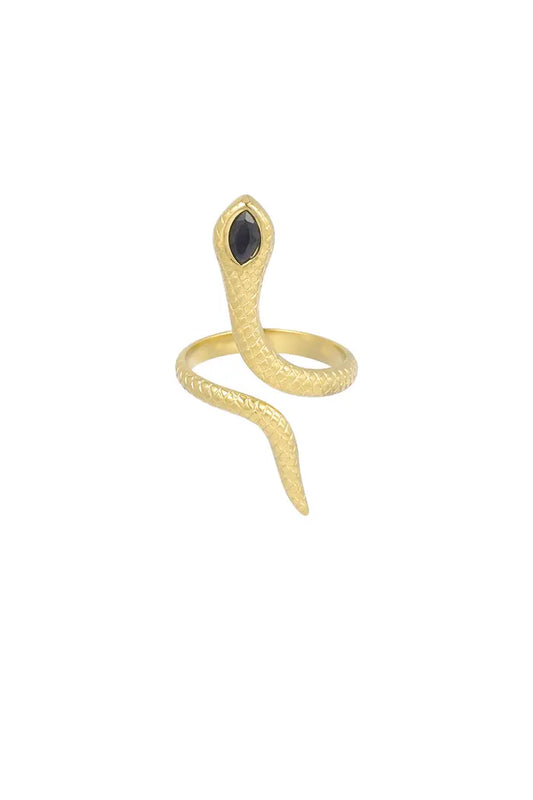 Anillo de serpiente negra
