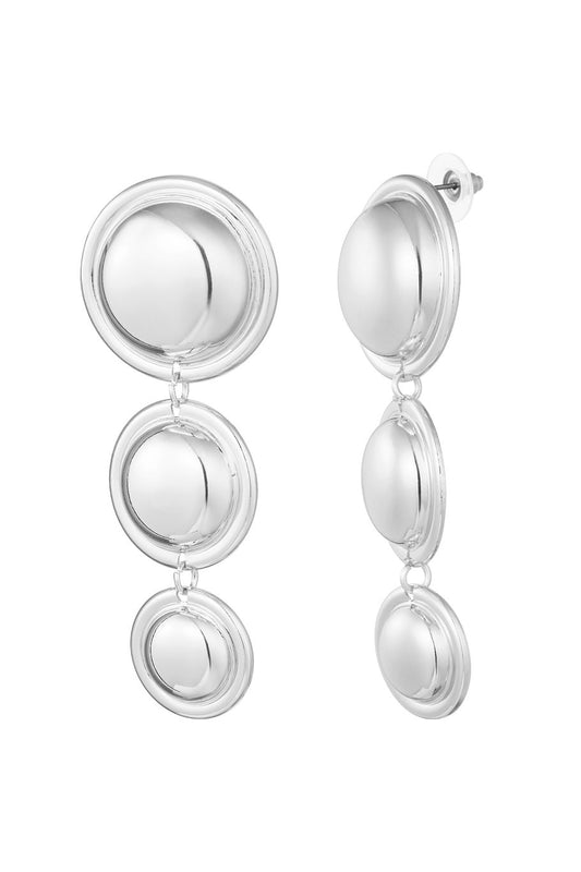 Pendientes tres puntos - Color plata