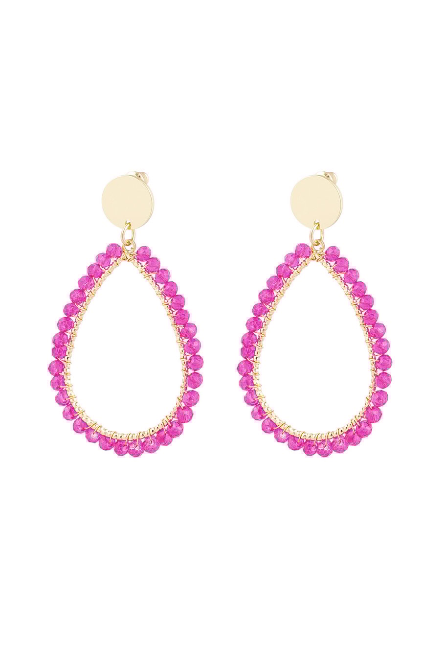 Pendientes ovalados pastel - rosa