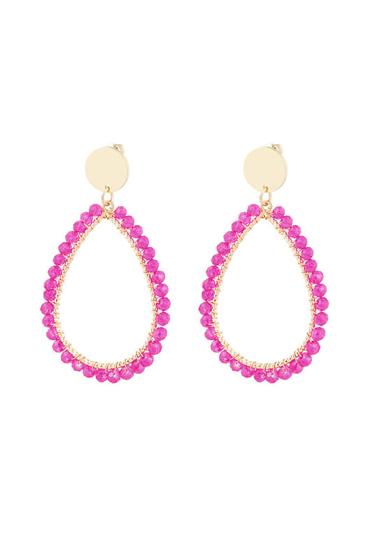 Pendientes ovalados pastel - rosa