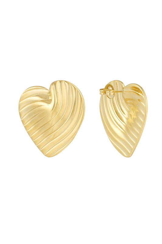 Pendientes llamativos "amor eterno" - Color dorado