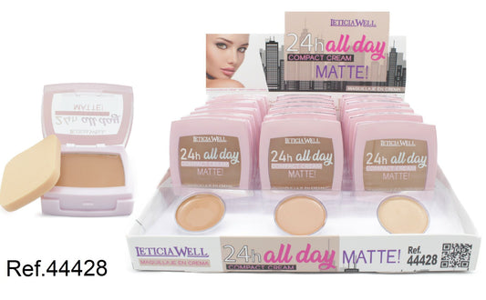 Maquillaje compacto en crema 24h