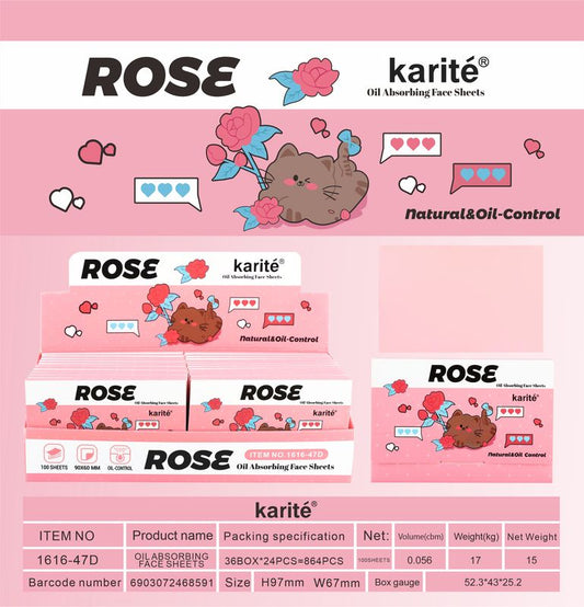 PAPEL ABSORBENTE GRASA FACIAL ROSA