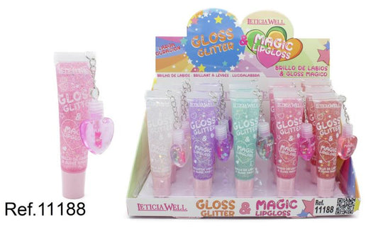 TUBO GLOSS GLITTER+MAGICLOSS CORAZON