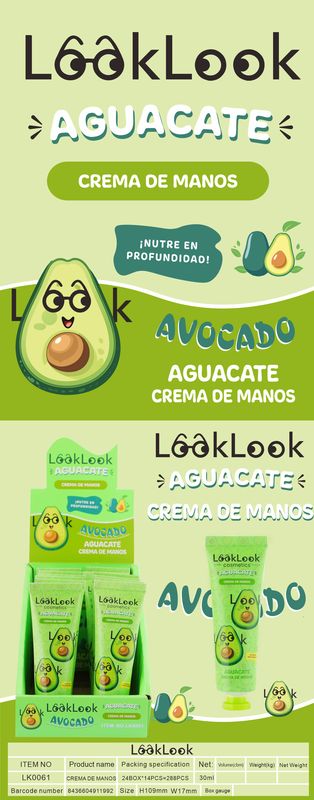 CREMA DE MANOS AGUACATE 30ML