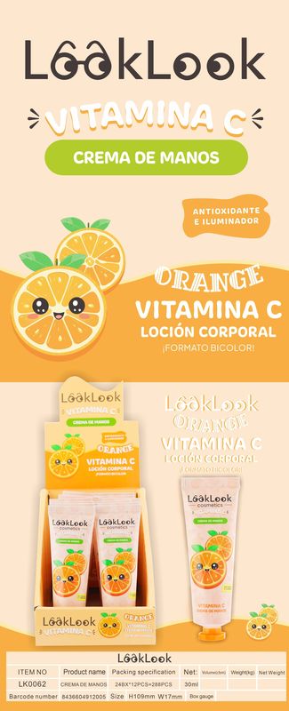 CREMA DE MANOS VITAMINA C 30ML