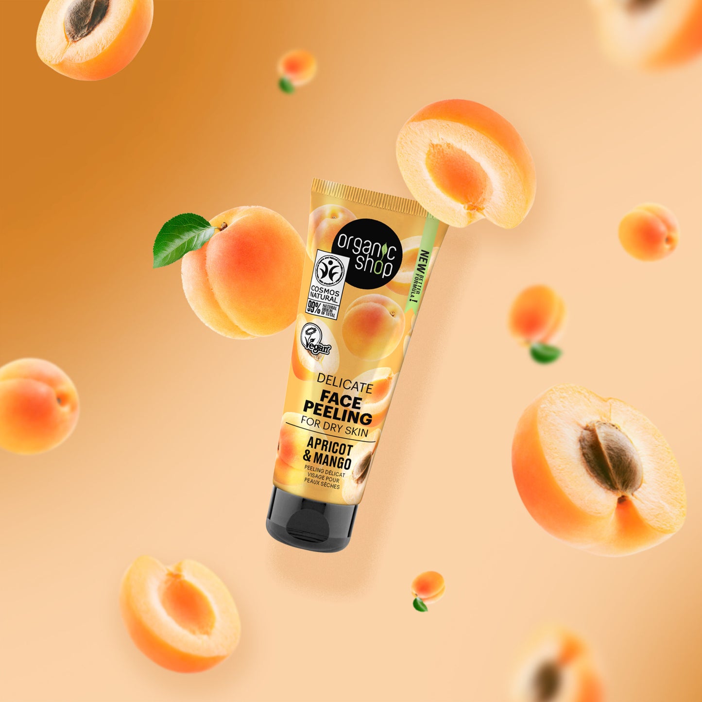 PEELING FACIAL DELICADO PARA PIEL SECA ALBARICOQUE Y ÁCIDO LÁCTICO