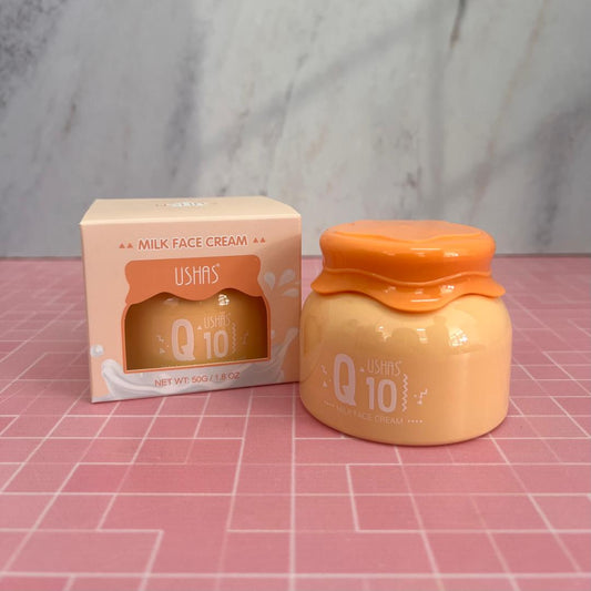 Crema facial de leche y Q10