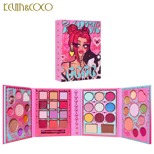 Paleta de sombras de ojos Cutie Pie de 43 colores KEVIN&COCO