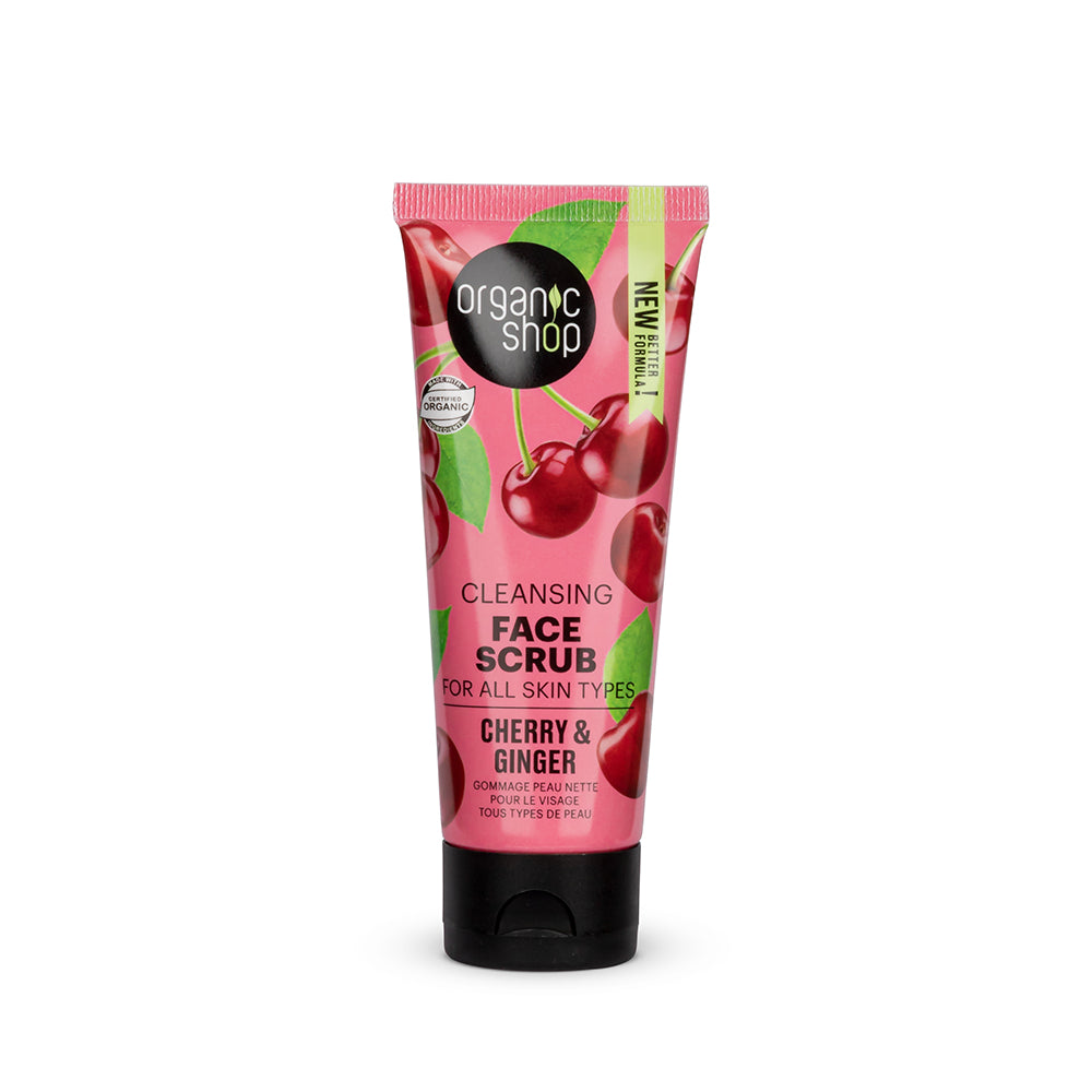 EXFOLIANTE FACIAL LIMPIADOR PARA TODO TIPO DE PIEL CEREZA Y JENGIBRE