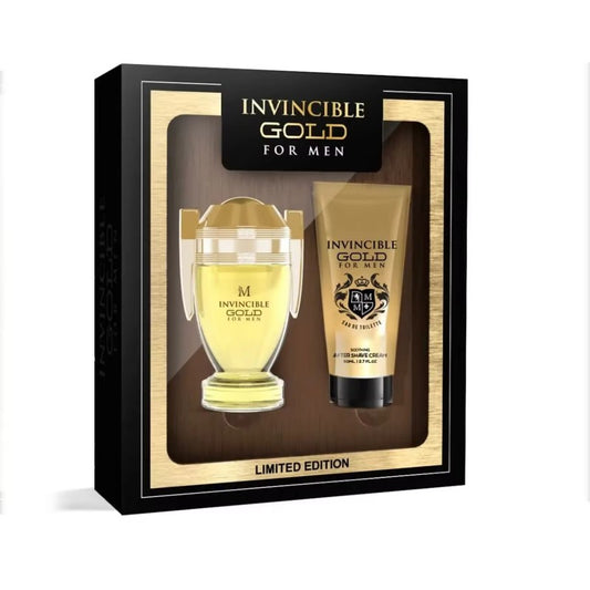 Estuche Invincible Oro Perfume para Hombre - Eau de Toilette - 50ml + Soothing After Shave Cream 50ml
