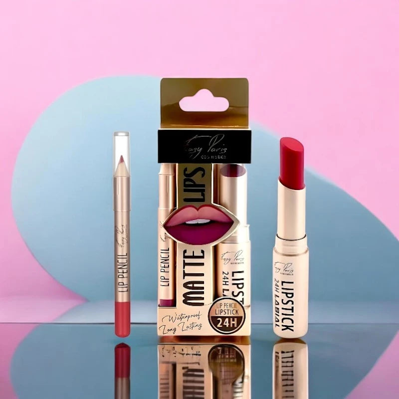 LIP COMBO B.DE LABIOS FIJO+PERFILADOR 24H