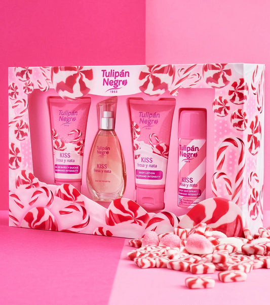 Set KISS Fresa y Nata&nbsp;de Tulipán Negro